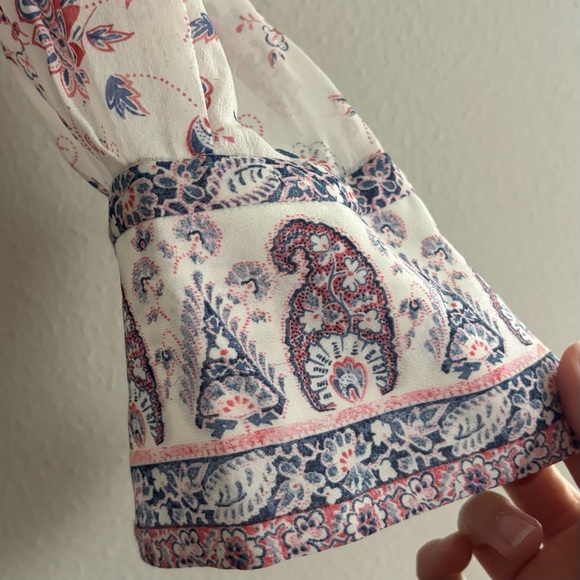 Joie Cream and Pink Floral Blouse - Picture 5 of 8